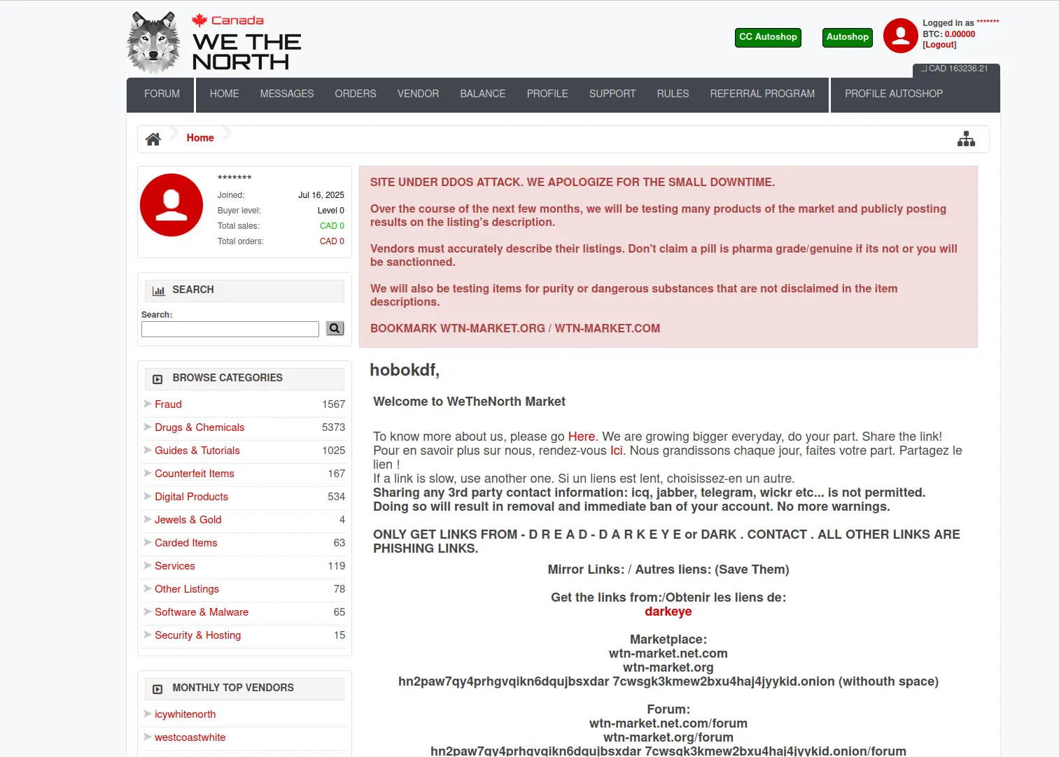 WeTheNorth Market security verification badge